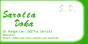 sarolta doka business card